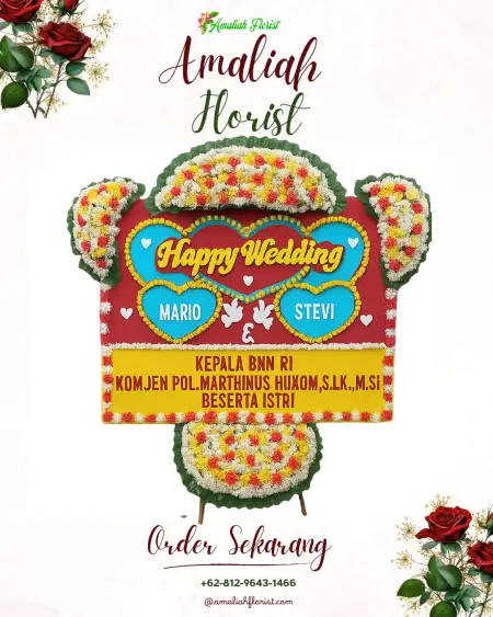 Papan Bunga Pernikahan Negara Aji Baru